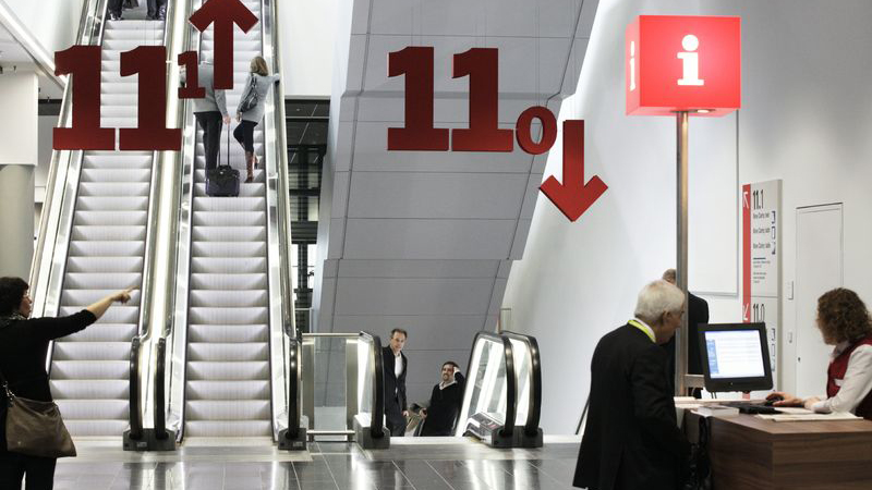 An information counter in hall 11