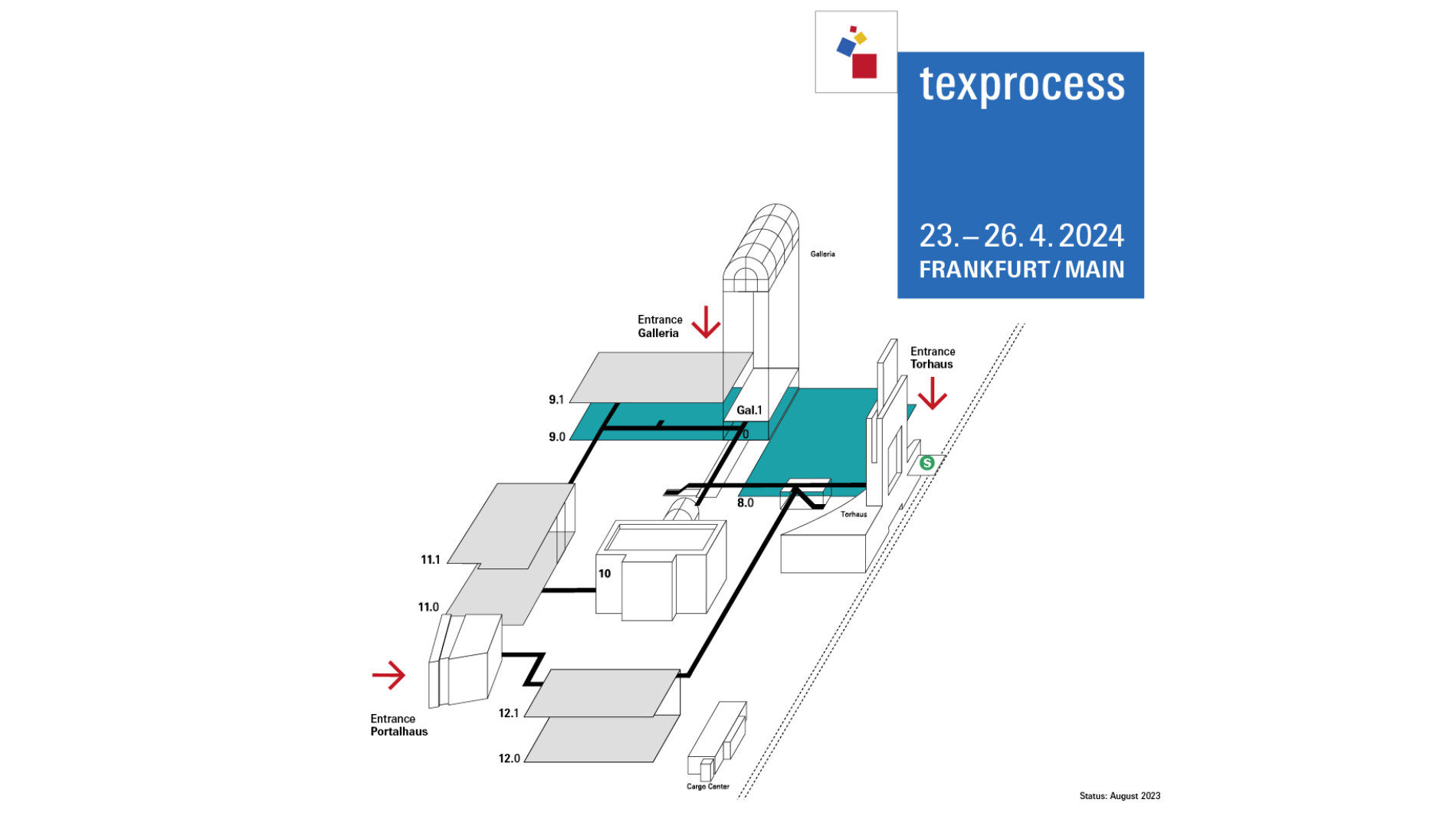 Texprocess  overview of the entire fairground 2024