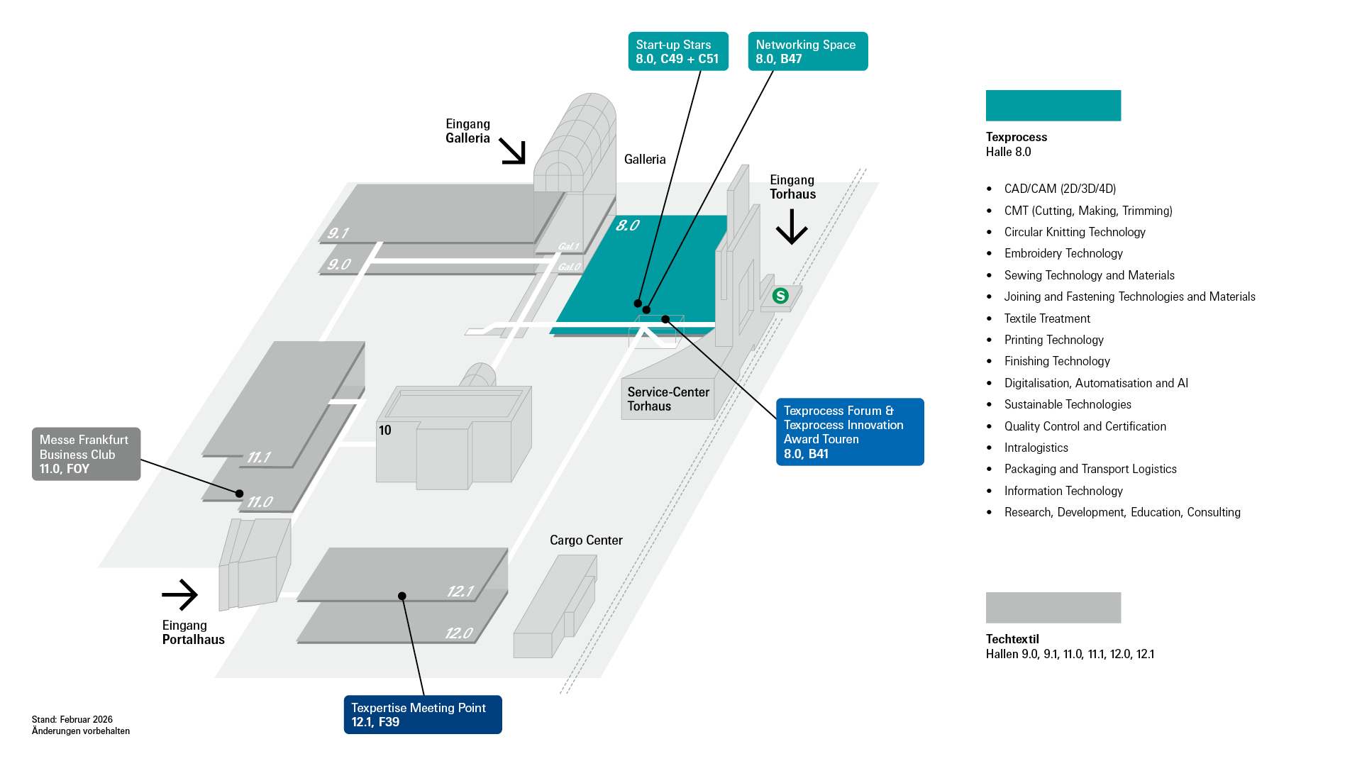 Texprocess geländeplan 2026